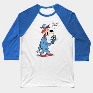 Classic Cartoon Wolf Baseball T-Shirt